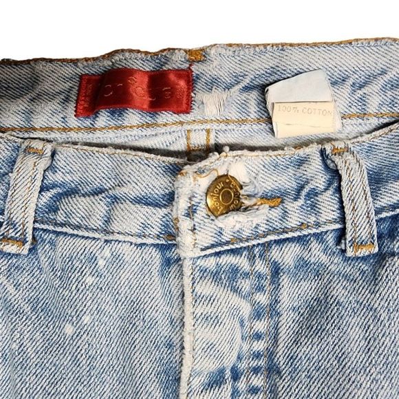 Vintage BonJour Jeans Women 14 High Waist Rise Light Trashed Paint Distressed - Picture 5 of 16